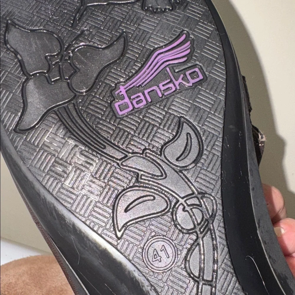 Dansko Janie sandals slide on Brown Leather Bronze Comfort 41  US 11 11.5